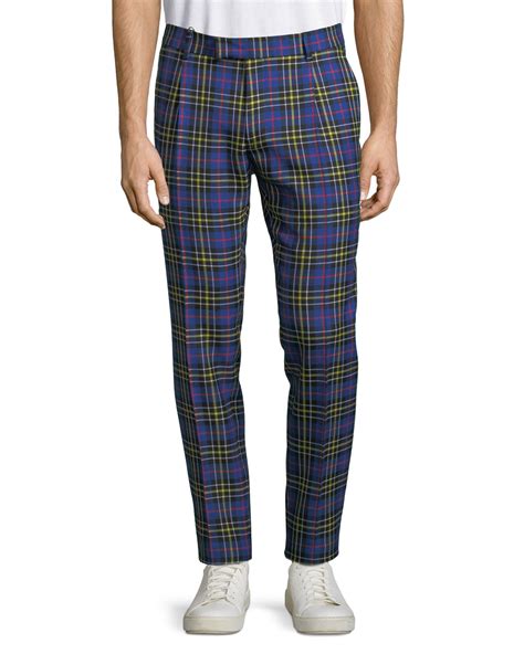 burberry style trousers mens|burberry plaid pants men.